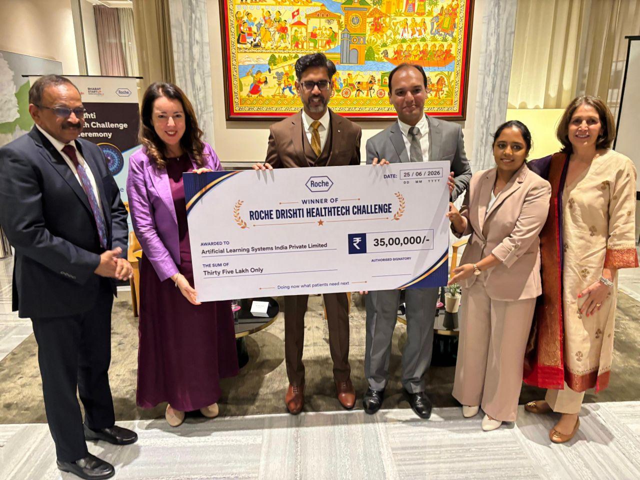 Artelus Wins the Roche Drishti Healthtech Challenge by Roche, Startup India and DPIIT