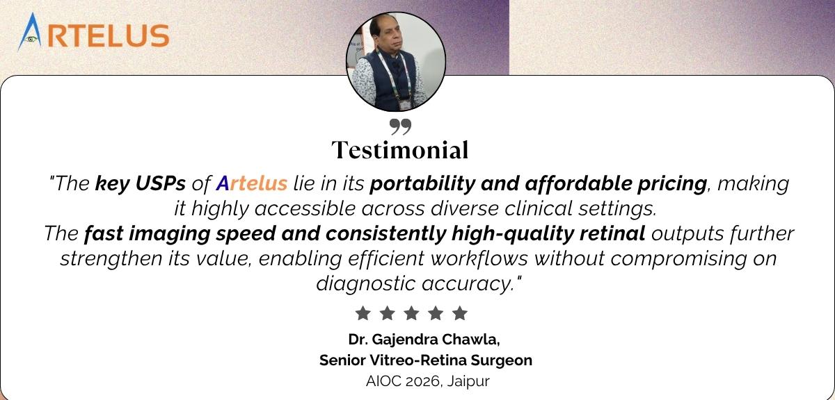 Dr. Gajendra Chawla, Senior Vitreo-Retina Surgeon, AIOC 2026, Jaipur.